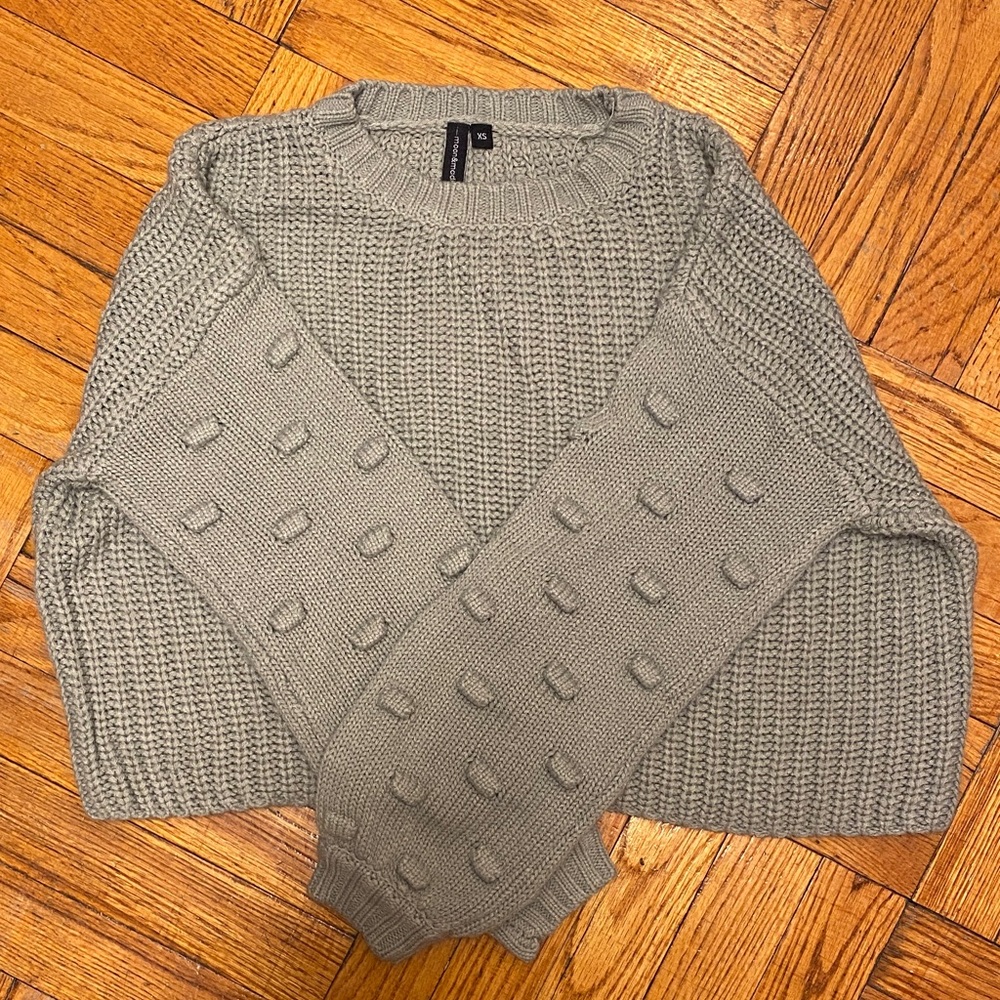 Moon&madison Cropped Sweater Sage Green XS Gently Used